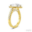 Pear Shape Semi-Mount Halo Diamond Engagement Ring