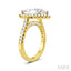 Pear Shape Semi-Mount Halo Diamond Engagement Ring