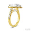 Pear Shape Semi-Mount Halo Diamond Engagement Ring