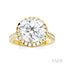 Round Shape Semi-Mount HaloDiamond Engagement Ring