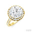 Round Shape Semi-Mount HaloDiamond Engagement Ring