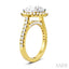 Round Shape Semi-Mount HaloDiamond Engagement Ring