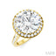 Round Shape Semi-Mount HaloDiamond Engagement Ring