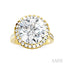 Round Shape Semi-Mount Halo Diamond Engagement Ring