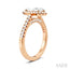 Marquise Shape Semi-Mount Halo Diamond Engagement Ring