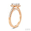 Oval Shape Semi-Mount Halo Diamond Engagement Ring