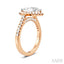 Pear Shape Semi-Mount Halo Diamond Engagement Ring