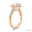 Round Shape Semi-Mount HaloDiamond Engagement Ring