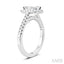 Emerald Shape Semi-Mount Halo Diamond Engagement Ring