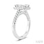 Emerald Shape Semi-Mount Halo Diamond Engagement Ring