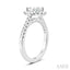 Oval Shape Semi-Mount Halo Diamond Engagement Ring