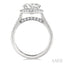 Oval Shape Semi-Mount Halo Diamond Engagement Ring