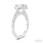 Pear Shape Semi-Mount Halo Diamond Engagement Ring