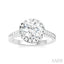 Round Shape Semi-Mount Halo Diamond Engagement Ring