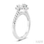 Round Shape Semi-Mount Halo Diamond Engagement Ring