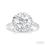 Round Shape Semi-Mount Halo Diamond Engagement Ring