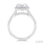 Round Shape Semi-Mount Halo Diamond Engagement Ring