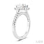 Round Shape Semi-Mount Halo Diamond Engagement Ring