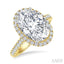 Oval Shape Semi-Mount Halo Diamond Engagement Ring
