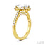 Oval Shape Semi-Mount Halo Diamond Engagement Ring