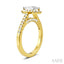 Pear Shape Semi-Mount Halo Diamond Engagement Ring