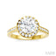 Round Shape Semi-Mount Halo Diamond Engagement Ring