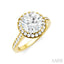 Round Shape Semi-Mount Halo Diamond Engagement Ring
