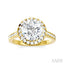 Round Shape Semi-Mount Halo Diamond Engagement Ring