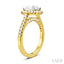 Round Shape Semi-Mount HaloDiamond Engagement Ring