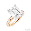 Emerald Shape Semi-Mount Diamond Engagement Ring