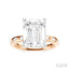 Emerald Shape Semi-Mount Diamond Engagement Ring