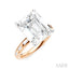 Emerald Shape Semi-Mount Diamond Engagement Ring