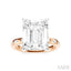 Emerald Shape Semi-Mount Diamond Engagement Ring
