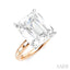 Emerald Shape Semi-Mount Diamond Engagement Ring