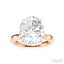 Oval Shape Semi-Mount Diamond Engagement Ring