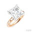 Princess Shape Semi-Mount Diamond Engagement Ring