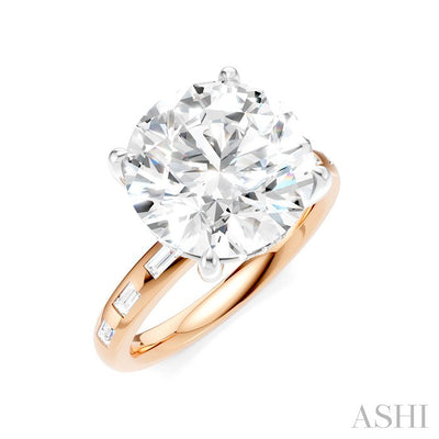 Round Shape Semi-Mount Diamond Engagement Ring