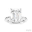 Emerald Shape Semi-Mount Diamond Engagement Ring