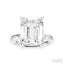 Emerald Shape Semi-Mount Diamond Engagement Ring