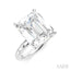 Emerald Shape Semi-Mount Diamond Engagement Ring