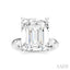 Emerald Shape Semi-Mount Diamond Engagement Ring