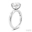 Oval Shape Semi-Mount Diamond Engagement Ring