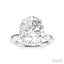 Oval Shape Semi-Mount Diamond Engagement Ring