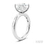 Princess Shape Semi-Mount Diamond Engagement Ring