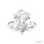 Pear Shape Semi-Mount Diamond Engagement Ring