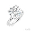 Round Shape Semi-Mount Diamond Engagement Ring