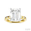 Emerald Shape Semi-Mount Diamond Engagement Ring
