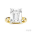 Emerald Shape Semi-Mount Diamond Engagement Ring