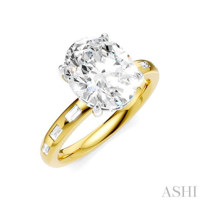 Oval Shape Semi-Mount Diamond Engagement Ring