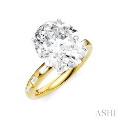 Oval Shape Semi-Mount Diamond Engagement Ring